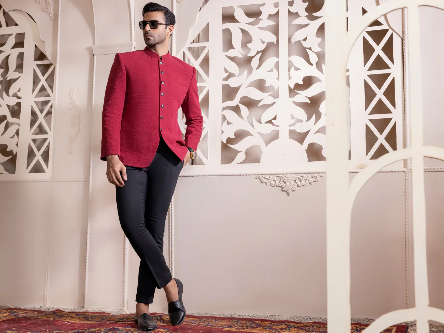 Maroon Prince Coat - AL-PCS-042 - Image 3