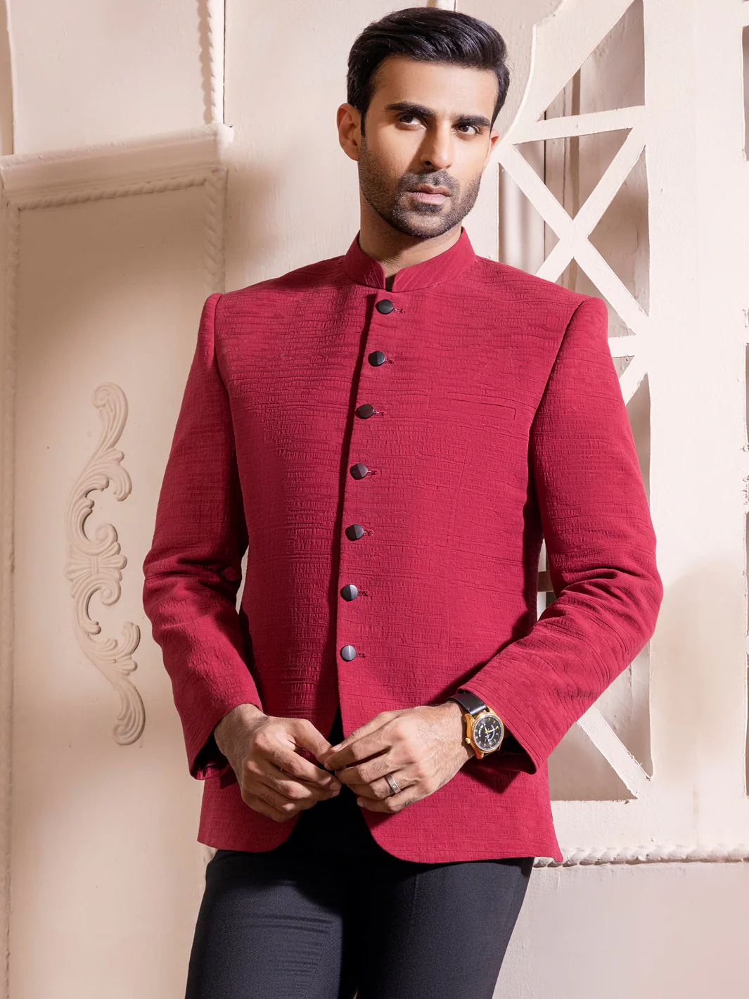 Maroon Prince Coat - AL-PCS-042 - Image 4