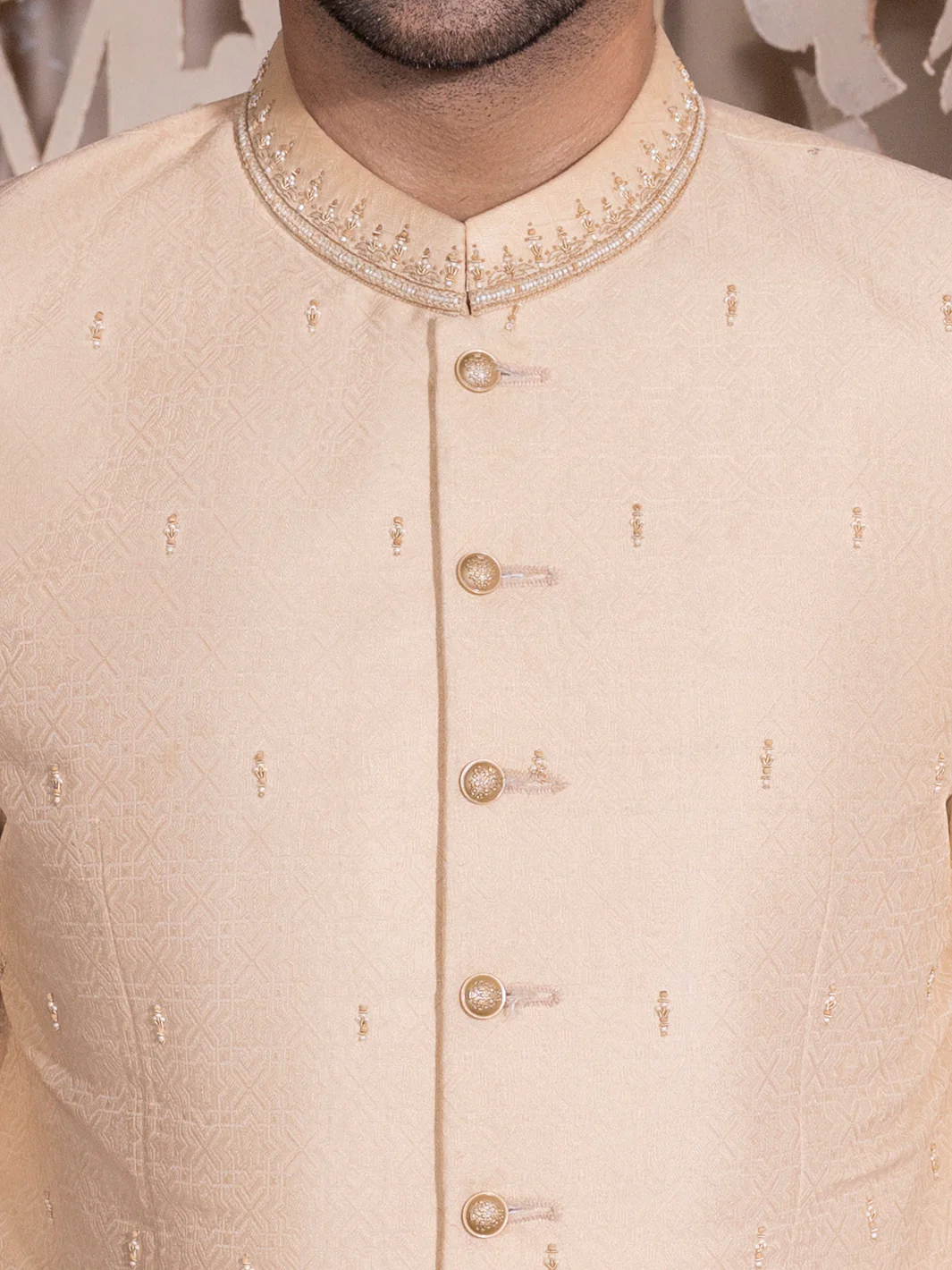 Beige Prince Coat - AL-PCS-046 - Image 4