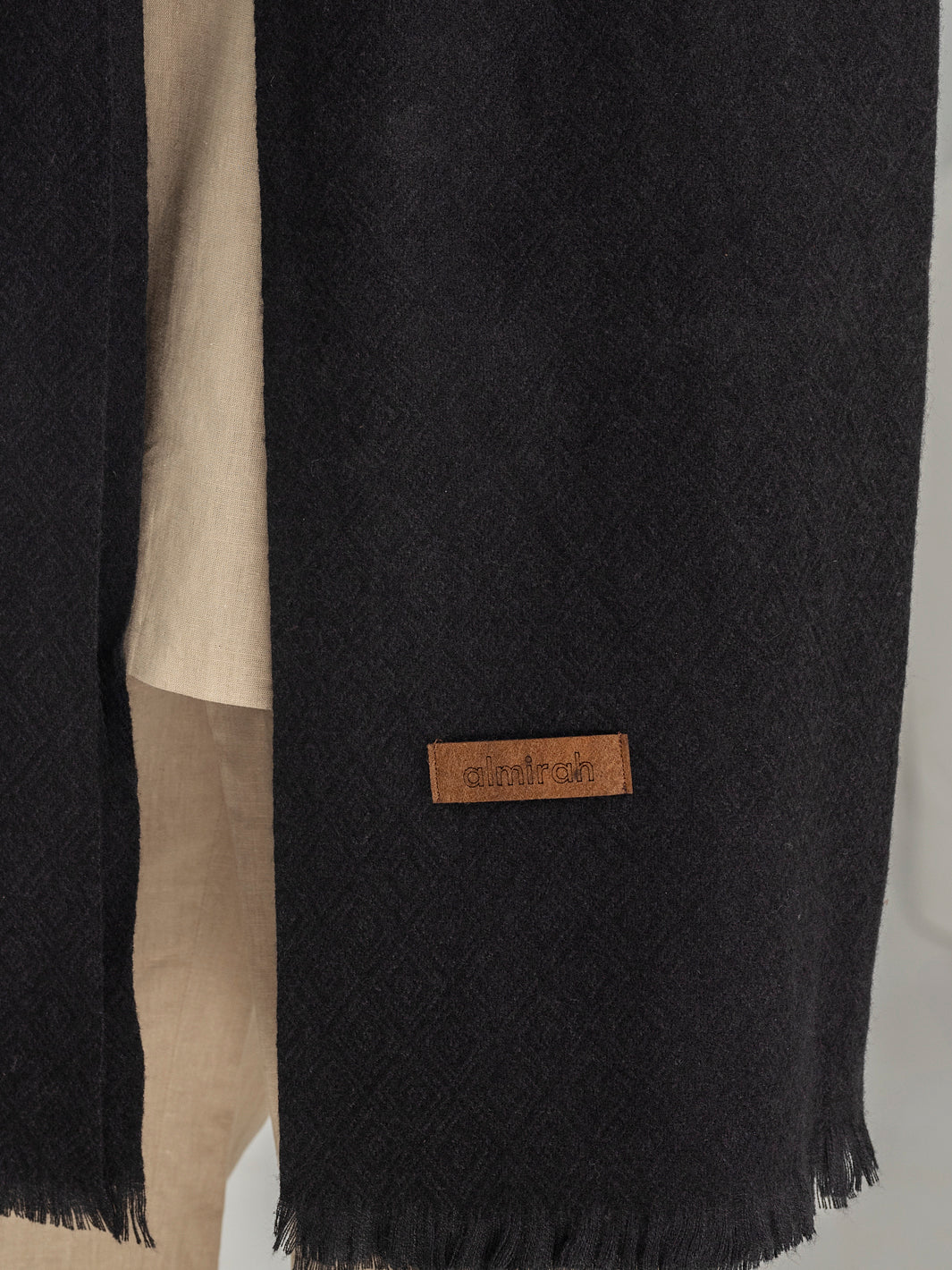 Black Blended Shawl - AL-SH-023 - Image 5