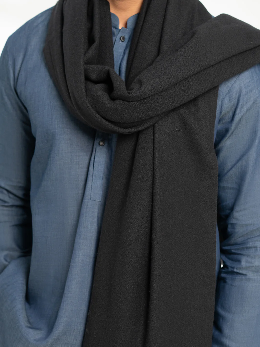 Black Casual Shawl - AL-SH-037 - Image 4