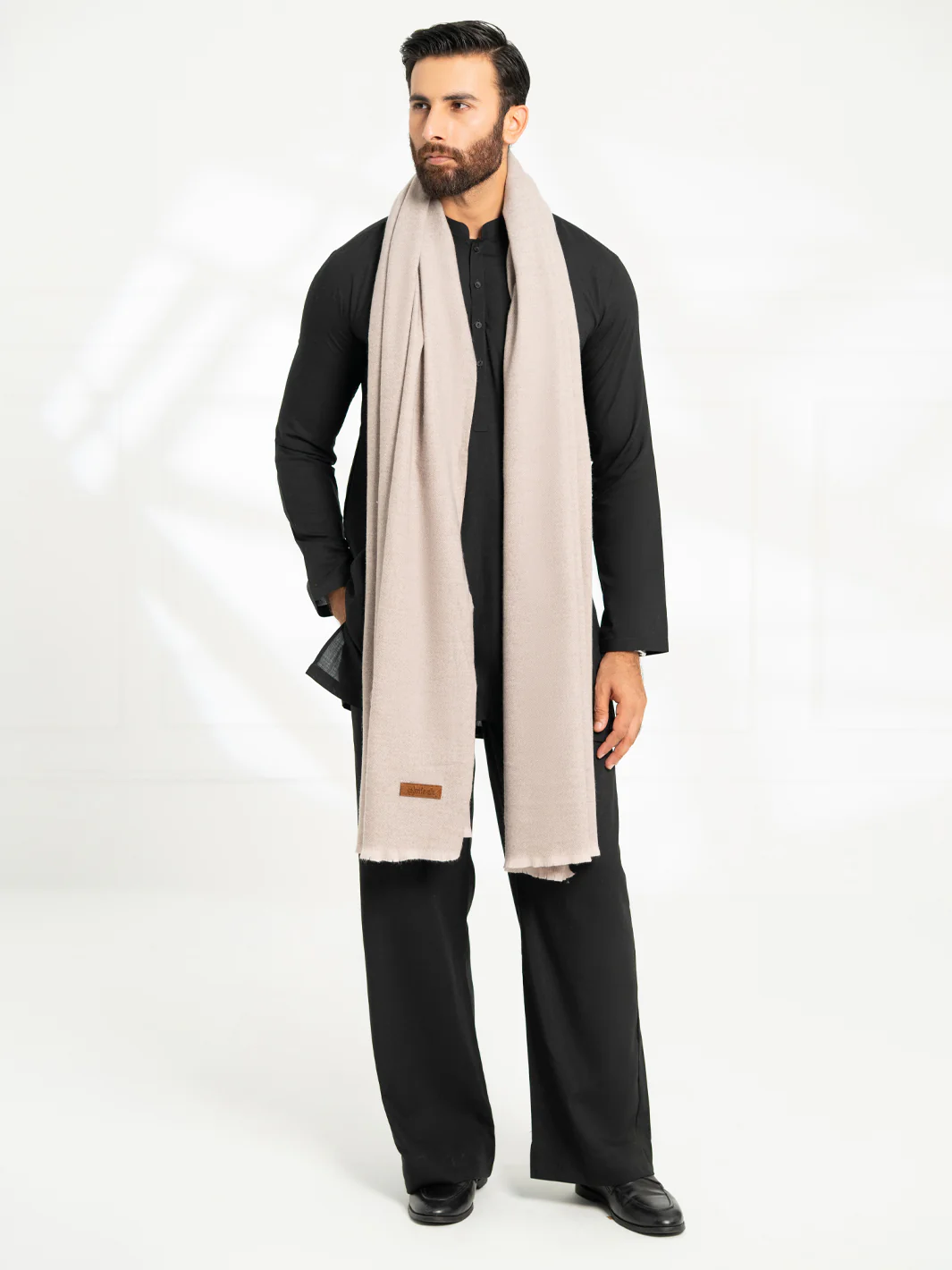 Khaki Casual Shawl - AL-SH-041