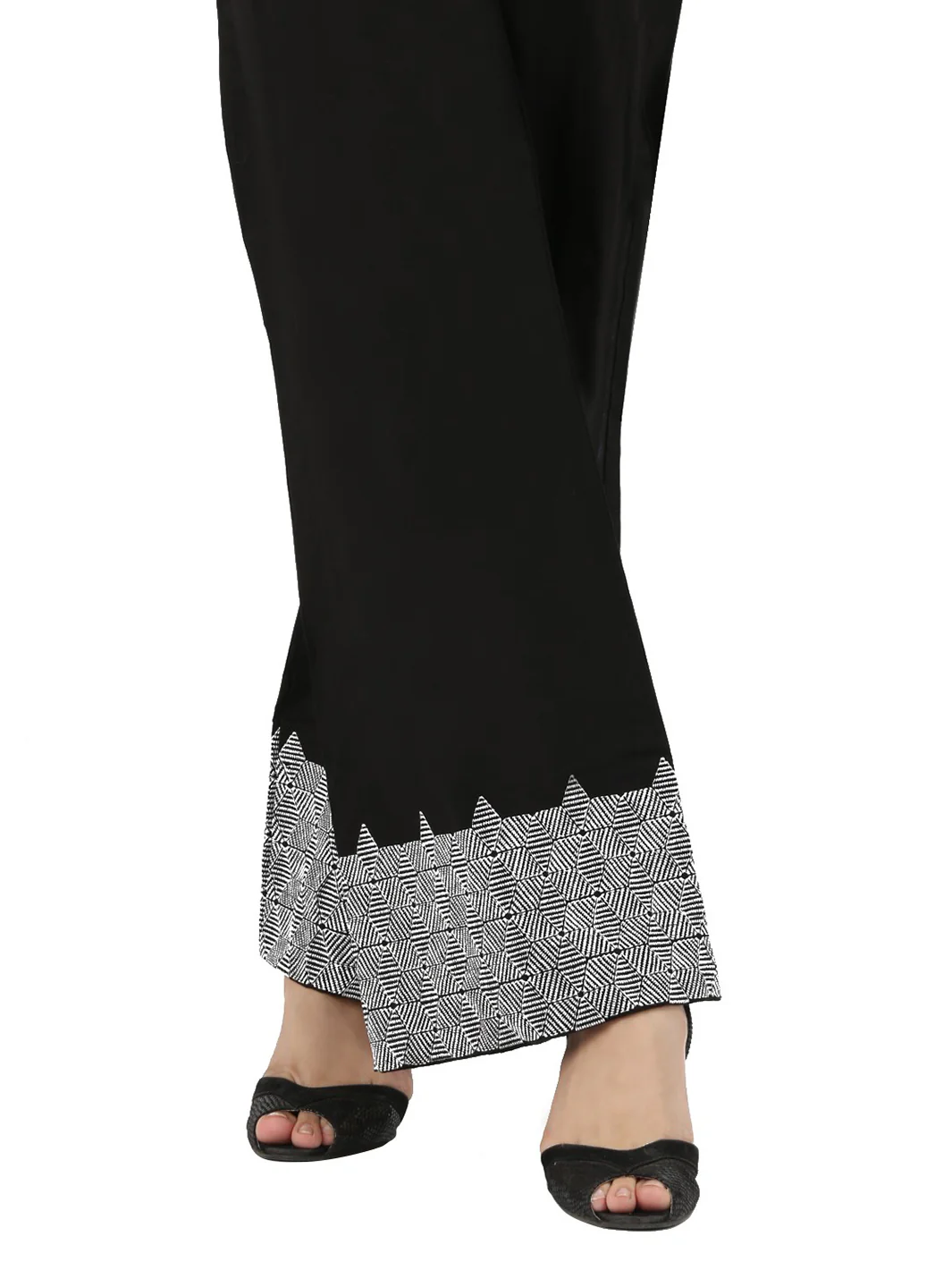 Black Lawn Women Trouser - AL-T-396