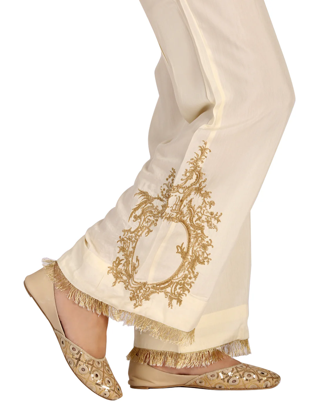 Off White Viscose Trouser - AL-T-411 - Image 2