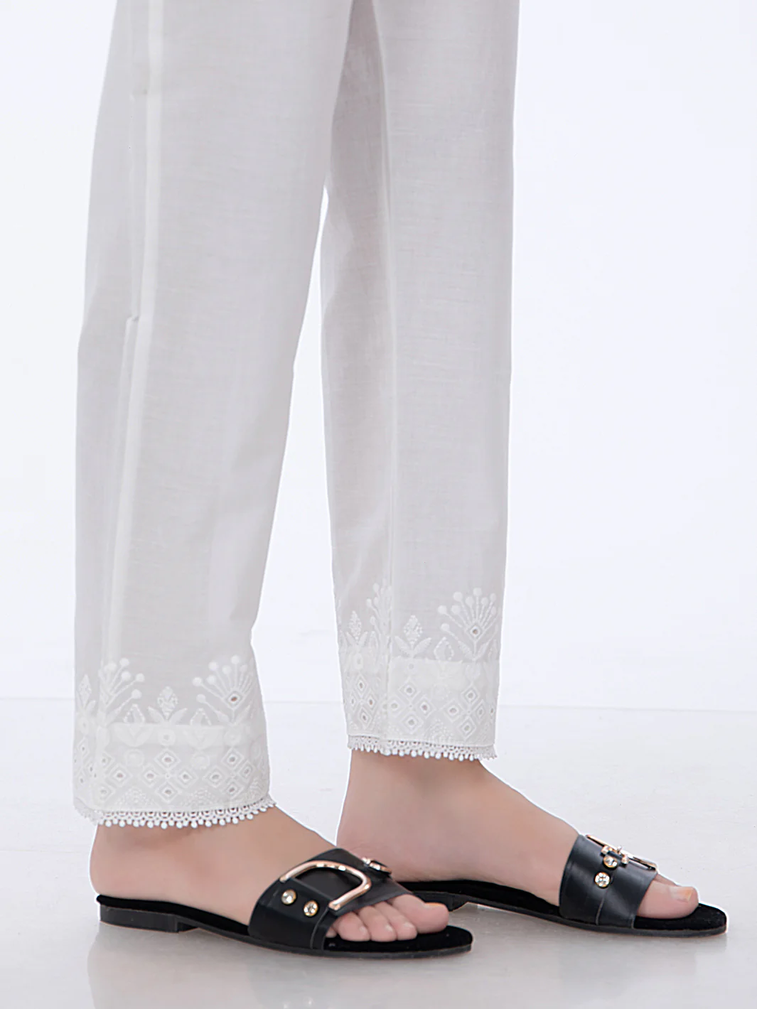 White Women Trouser - AL-T-564 - Image 2