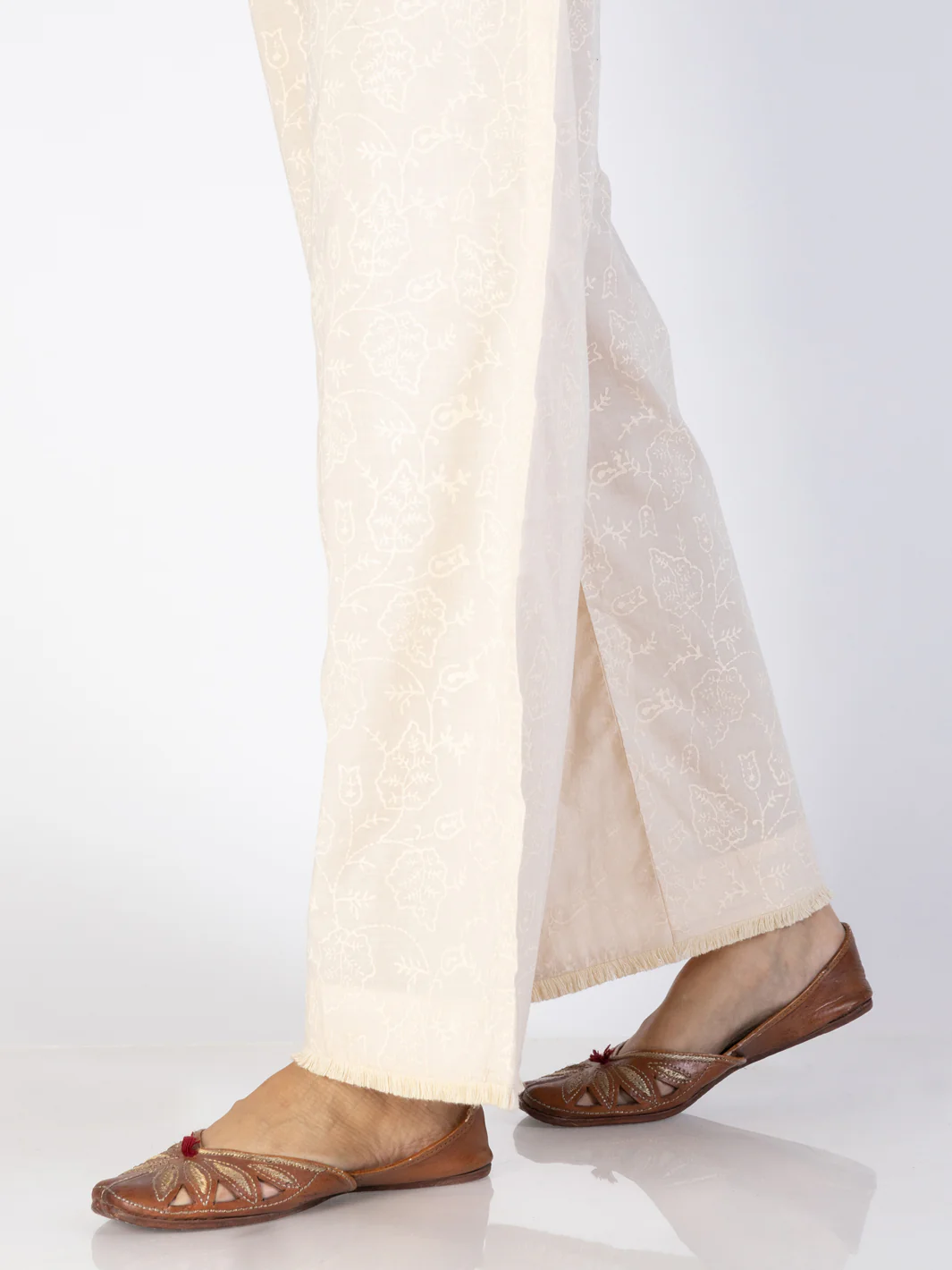 Cream Cambric Trousers - AL-T-712 - Image 2