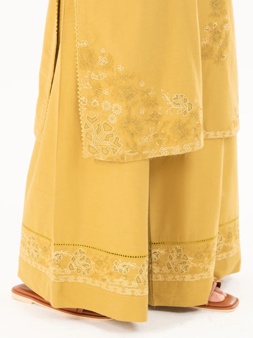 Mehndi Green Cambric Trousers - AL-T-773 - Image 2