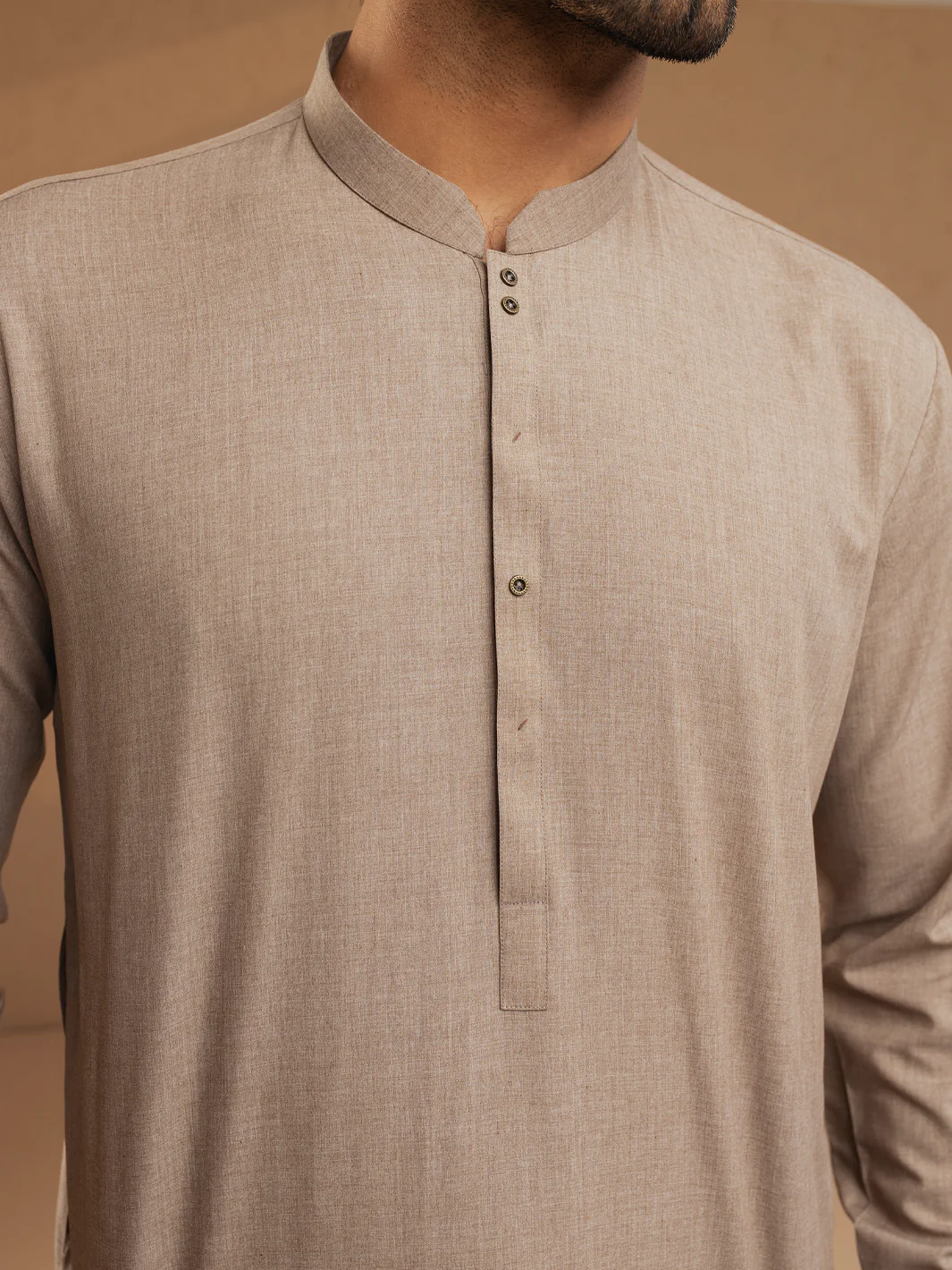Ash Brown Blended Unstitched Fabric - AL-UN-JHR-6151 - Image 3