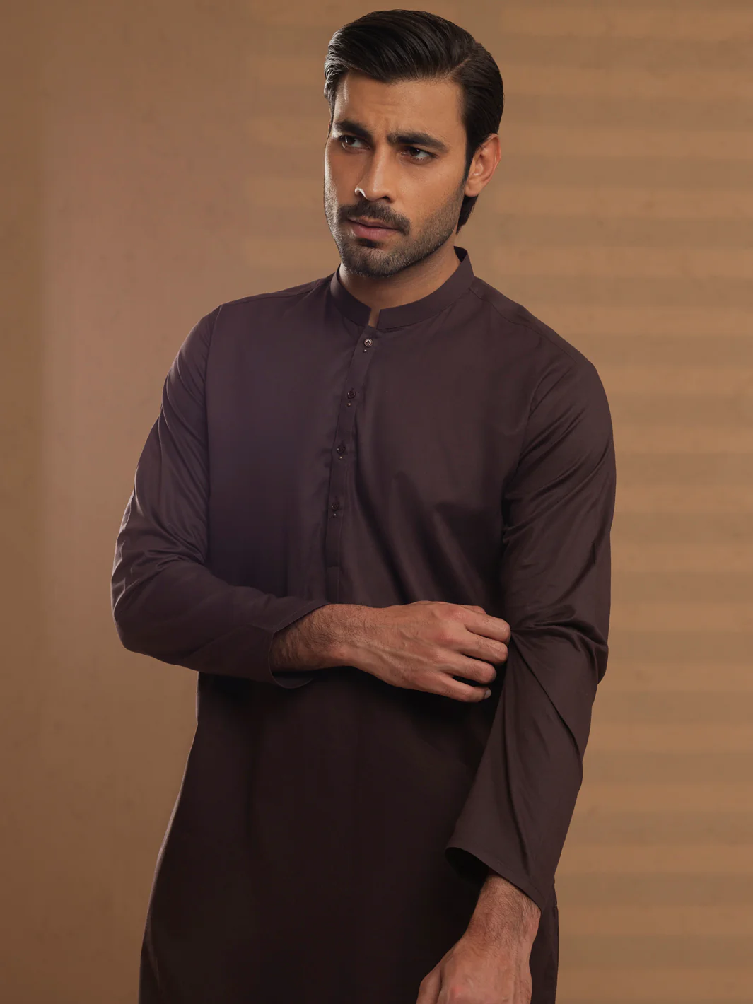 Maroon Cotton Unstitched Fabric - AL-UN-MRJ-6149-BX - Image 2