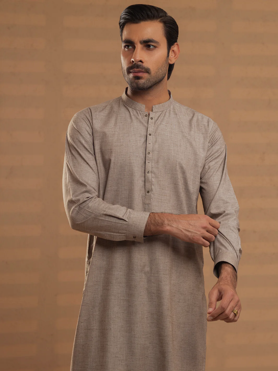 Brown Blended Unstitched Fabric - AL-UN-STN-6192-BX - Image 2