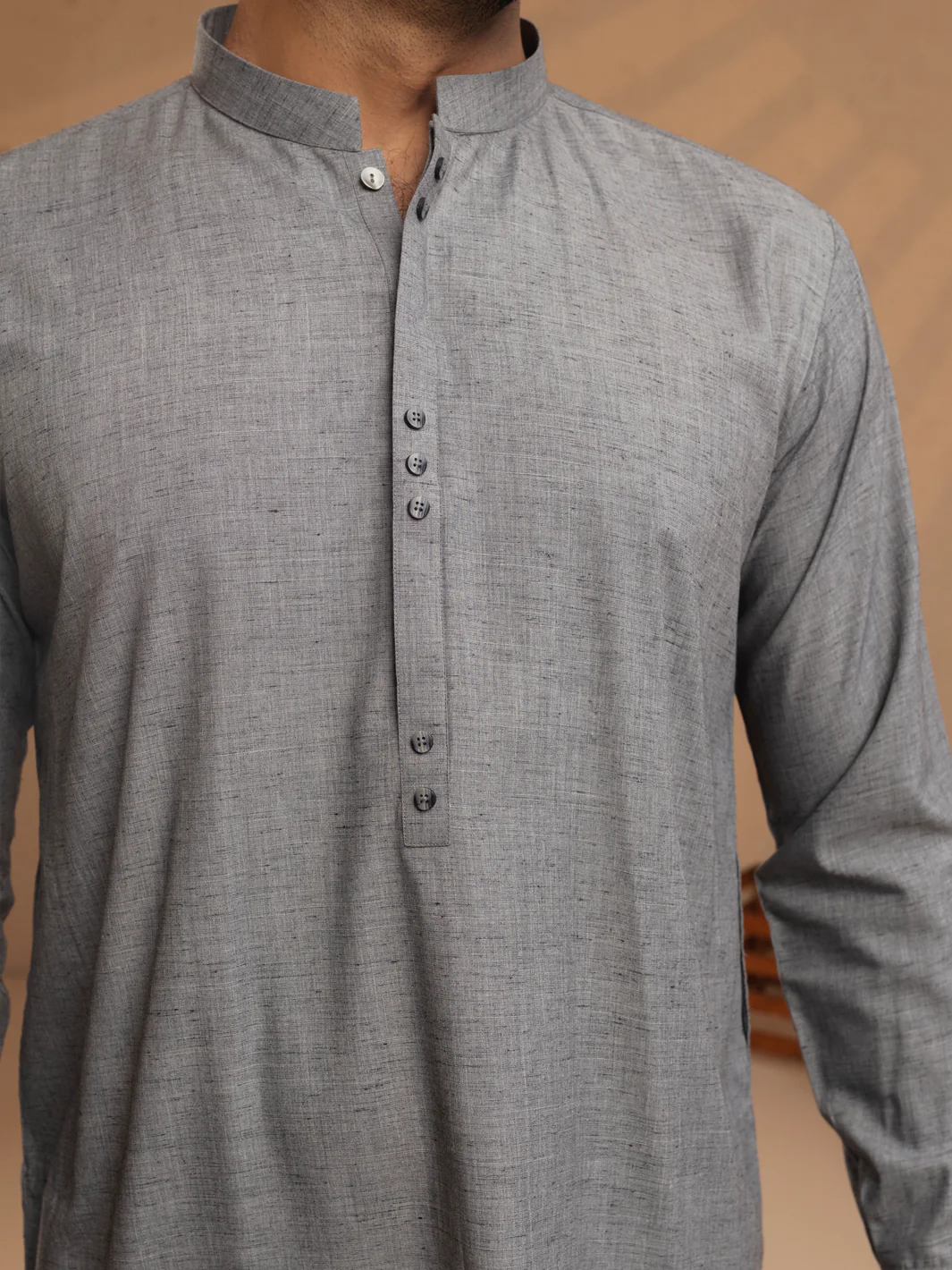 Grey Blended Unstitched Fabric - AL-UN-STN-6192-BX - Image 3