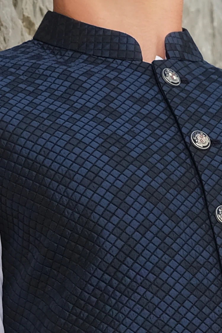 Blue Blended Waistcoat - AL-WC-296 - Image 3