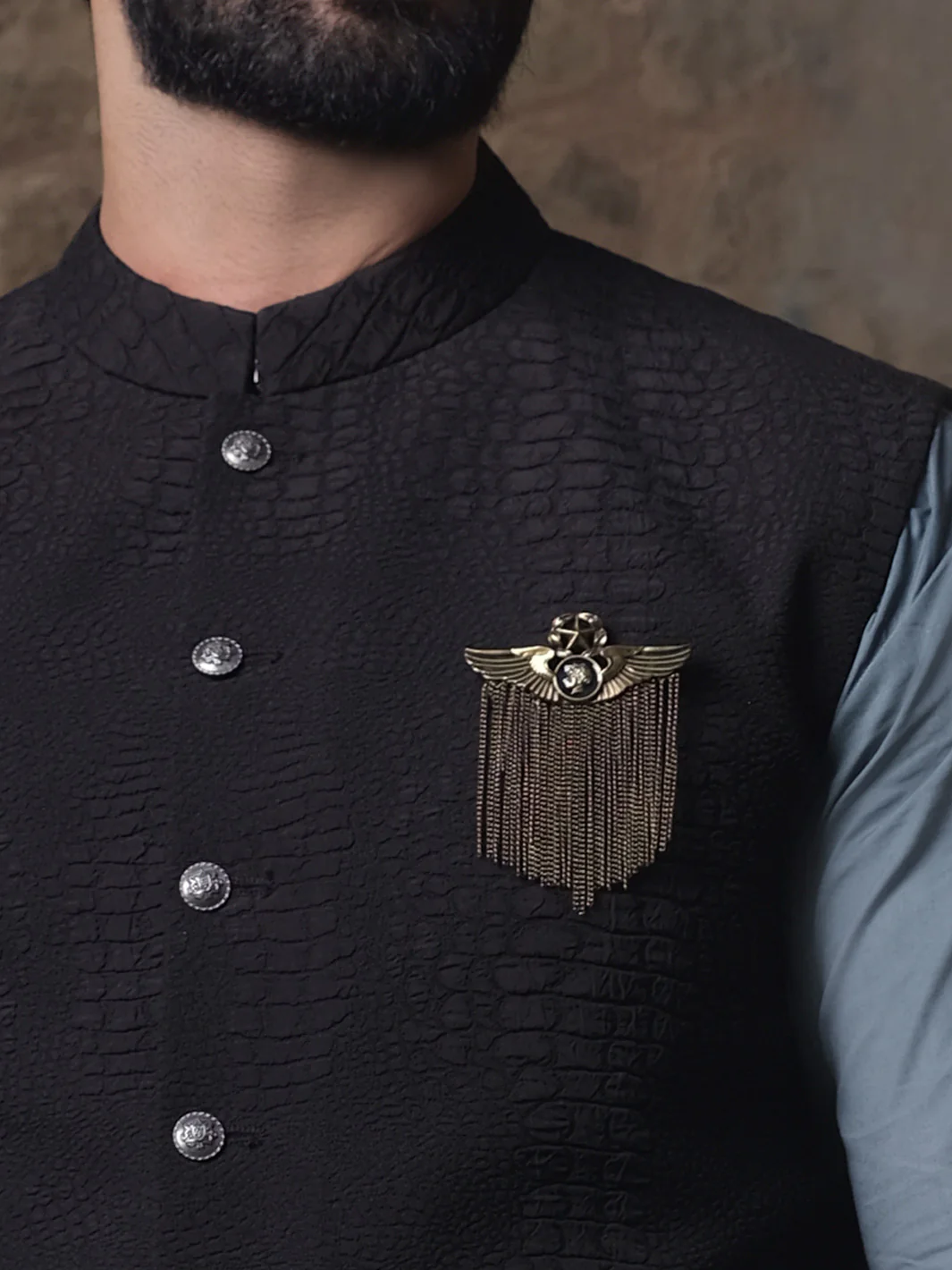 Black Blended Waistcoat - AL-WC-306 - Image 2