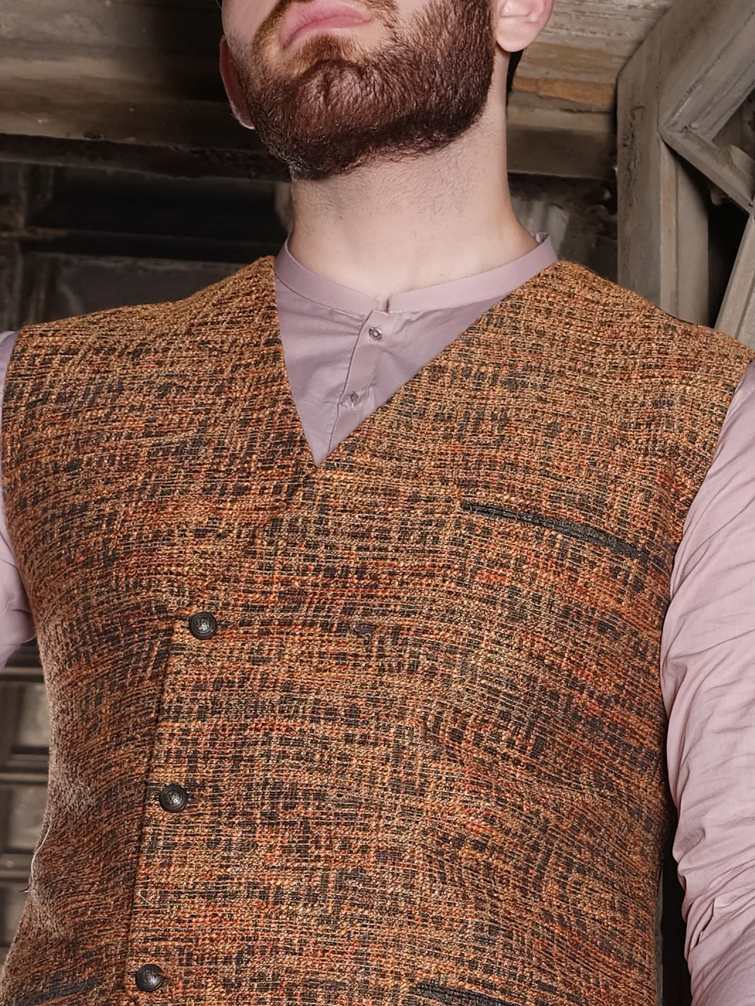 Orange Waistcoat - AL-WC-322 - Image 2