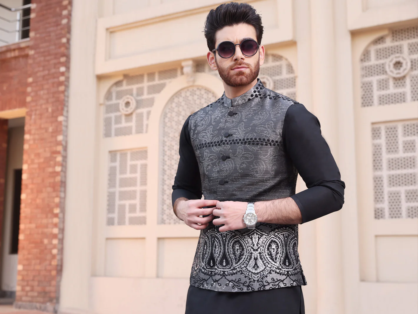 Grey Blended Waistcoat - AL-WC-348 - Image 3