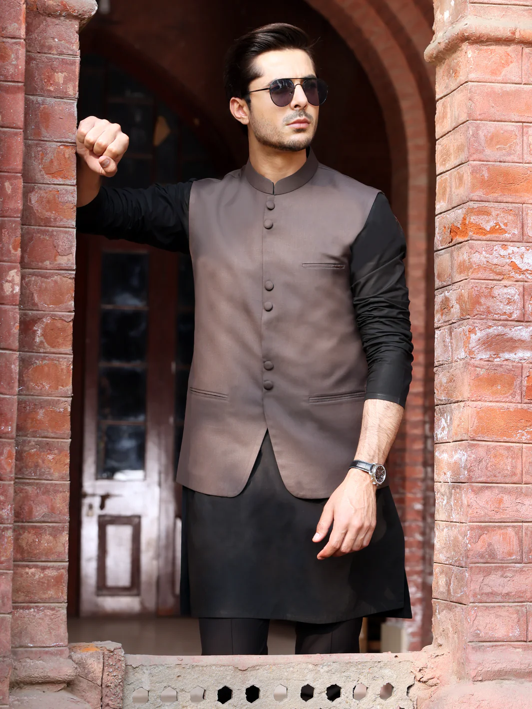 Dark Brown Suiting Waistcoat - AL-WC-358