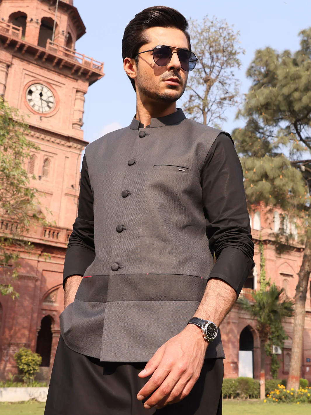 Grey Suiting Fabric Waistcoat - AL-WC-361 - Image 3