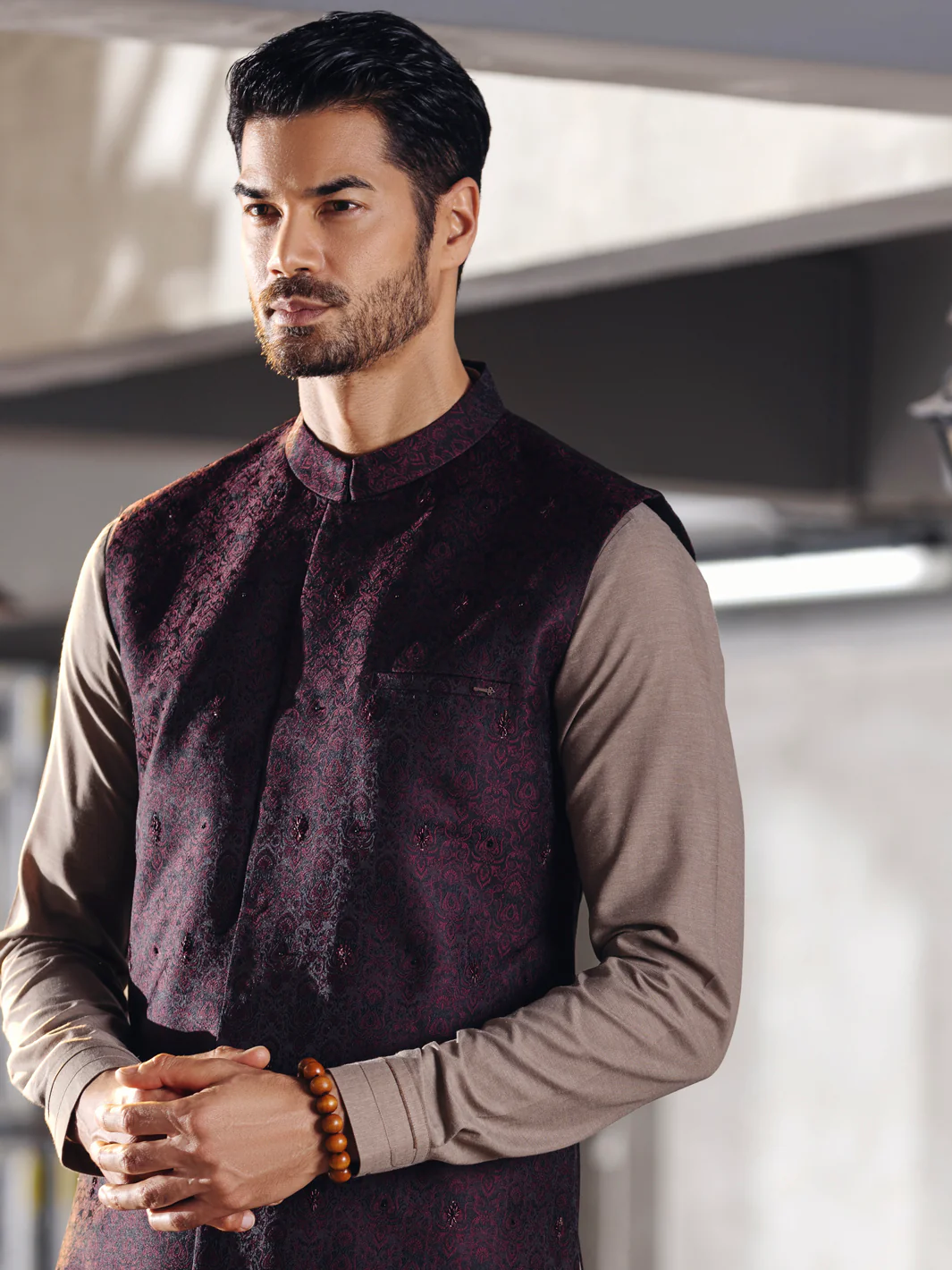 Maroon Waistcoat - AL-WC-388 - Image 4
