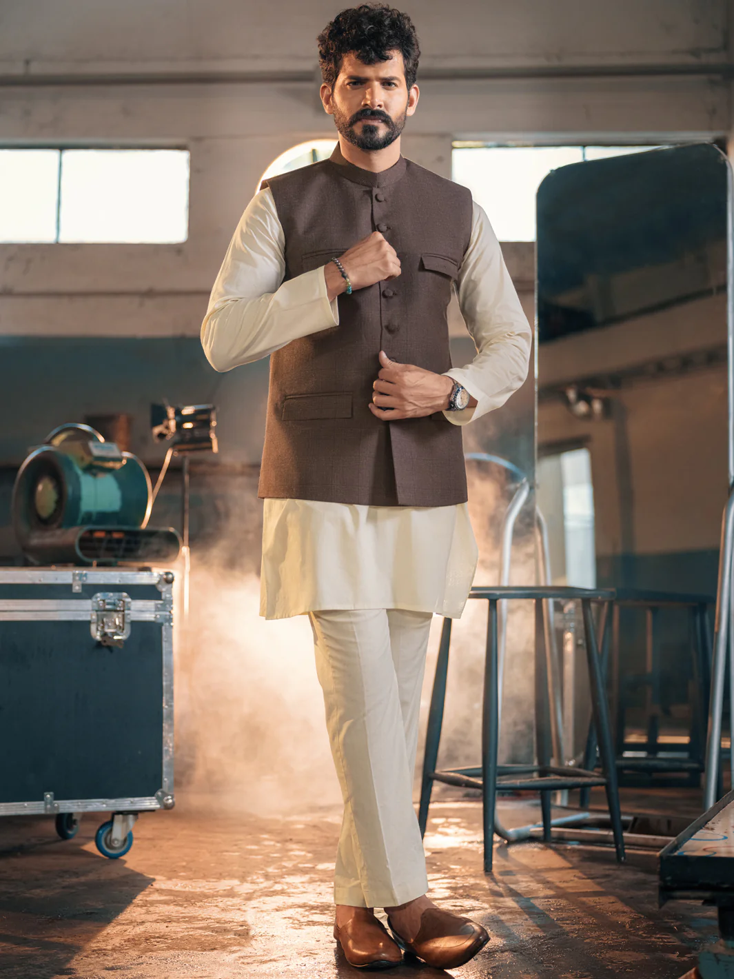 Brown Suiting Waistcoat - AL-WC-392 - Image 4