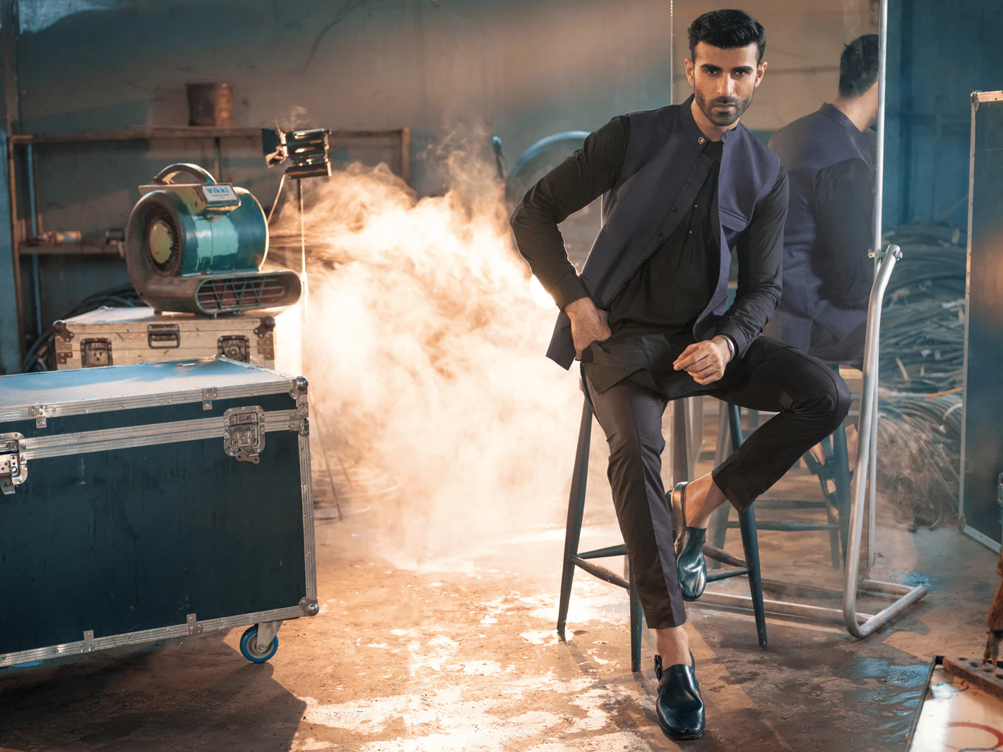Blue Suiting Waistcoat - AL-WC-393 - Image 3