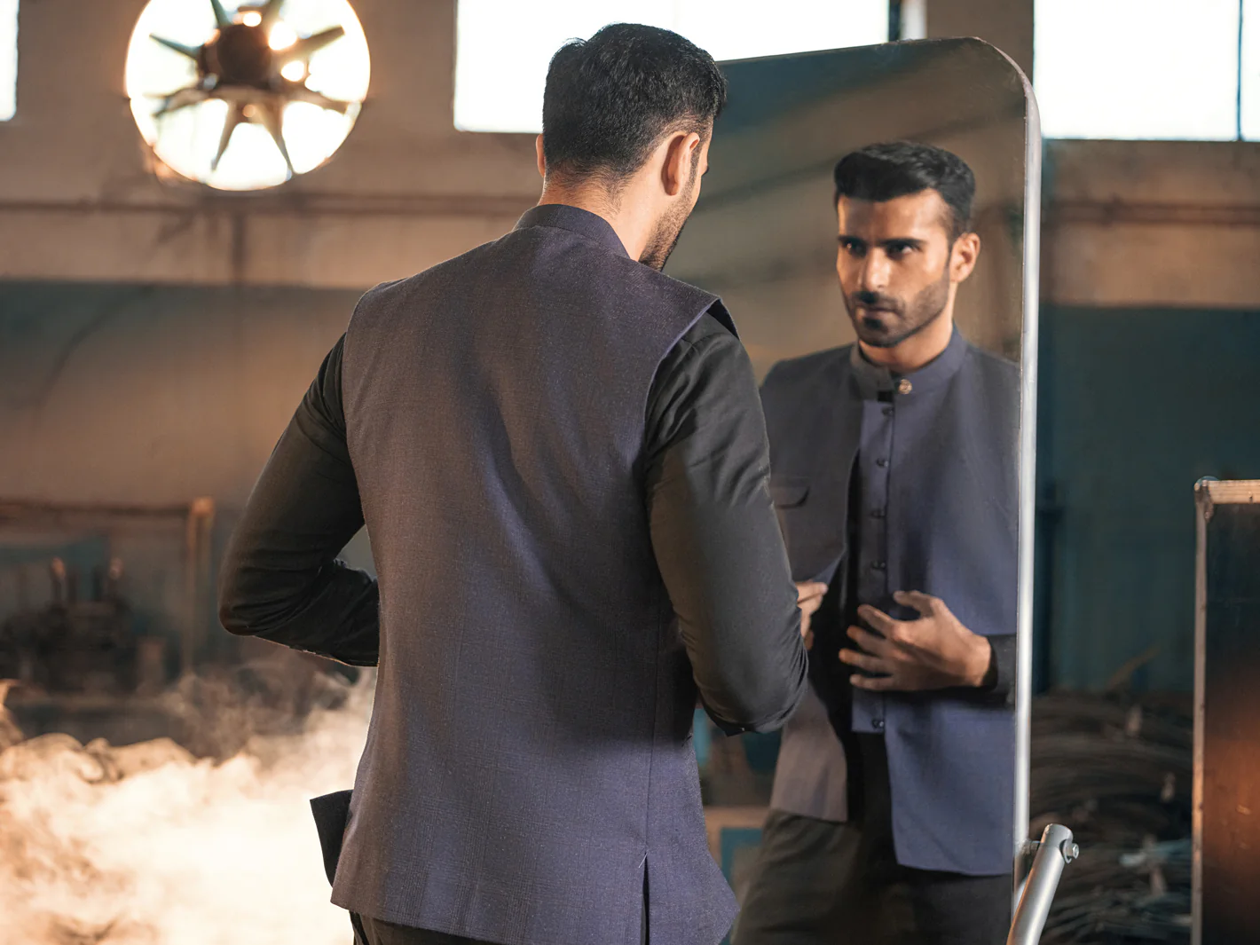 Blue Suiting Waistcoat - AL-WC-393 - Image 4