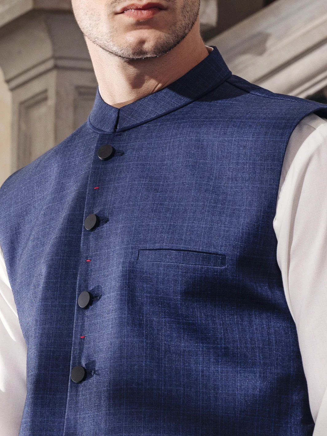 Blue Waistcoat - AL-WC-401 - Image 2