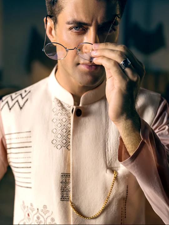 Off White Blended Waistcoat - AL-WC-415 - Image 5