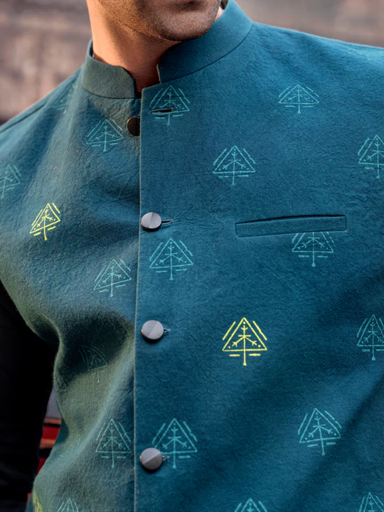 Bottle Green Blended Waistcoat - AL-WC-417 - Image 4