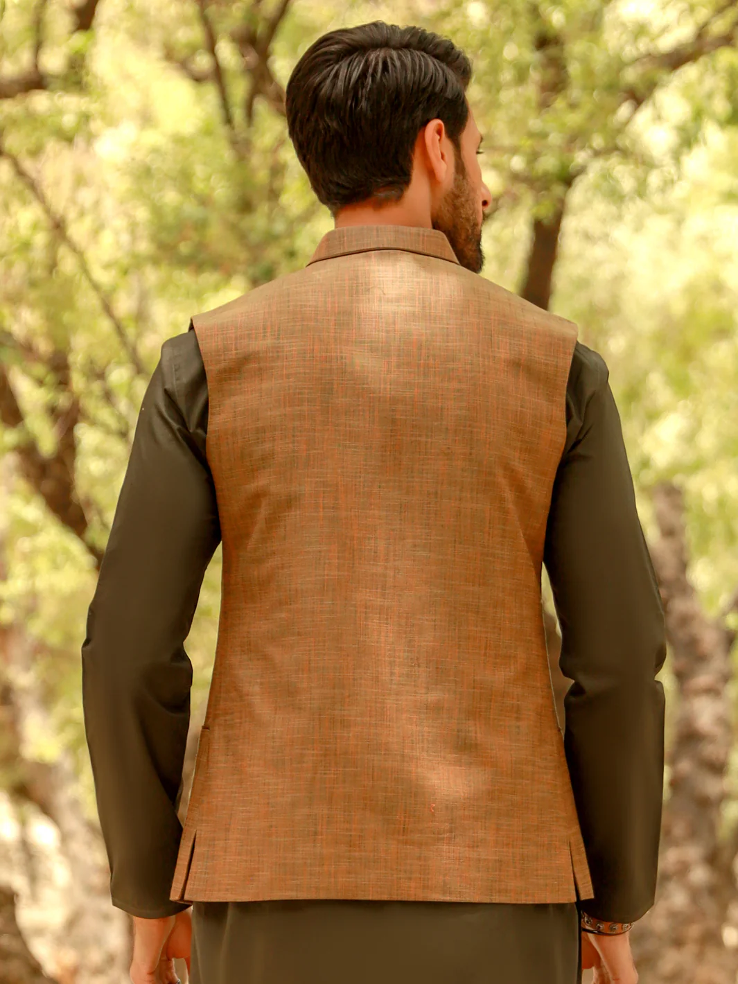 Khaki Waistcoat - AL-WC-428 - Image 2