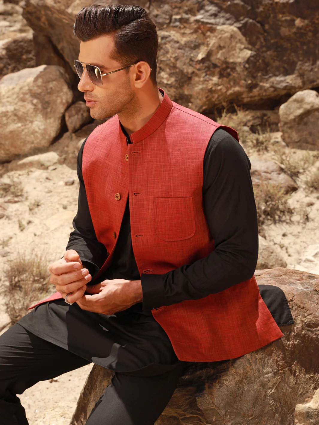 Red Waistcoat - AL-WC-429 - Image 3