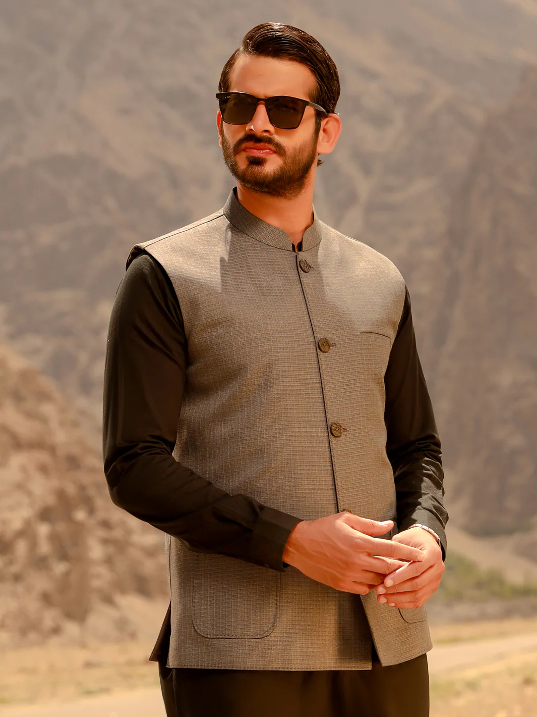 Grey Suiting Waistcoat - AL-WC-436 - Image 2
