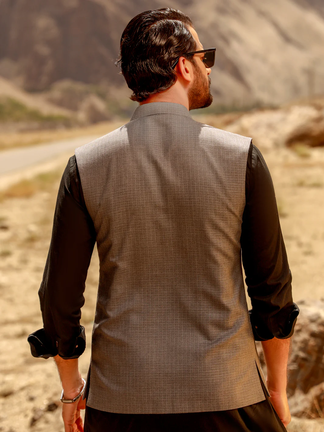 Grey Suiting Waistcoat - AL-WC-436 - Image 3