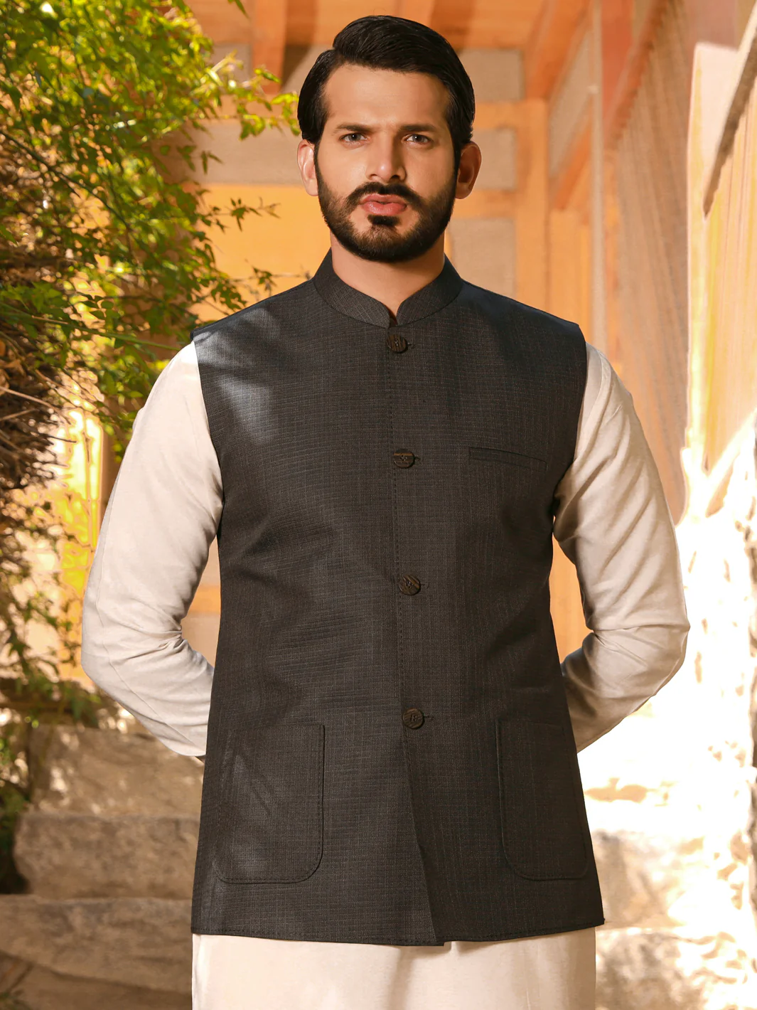 Charcoal Grey Waistcoat - AL-WC-438 - Image 2