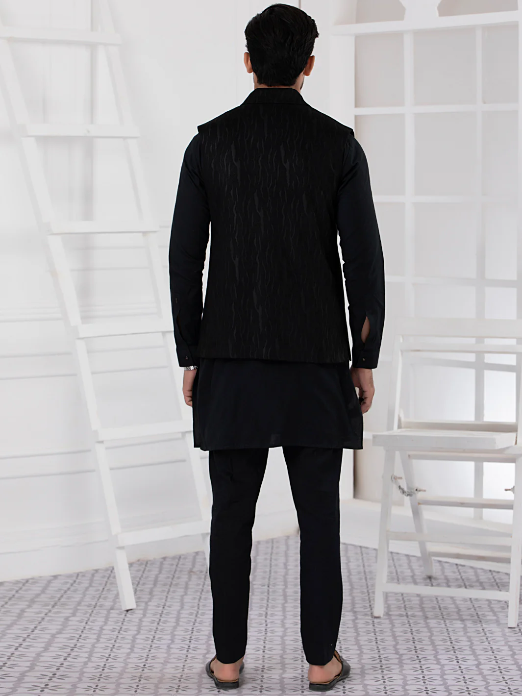 Black Blended Waistcoat - AL-WC-447 - Image 4