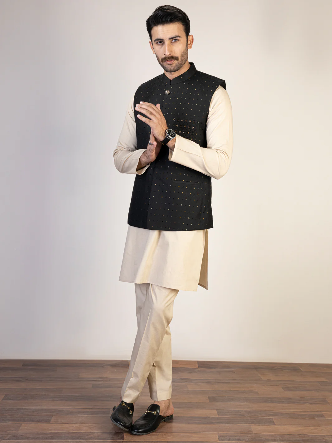 Black Blended Waistcoat - AL-WC-483 - Image 2