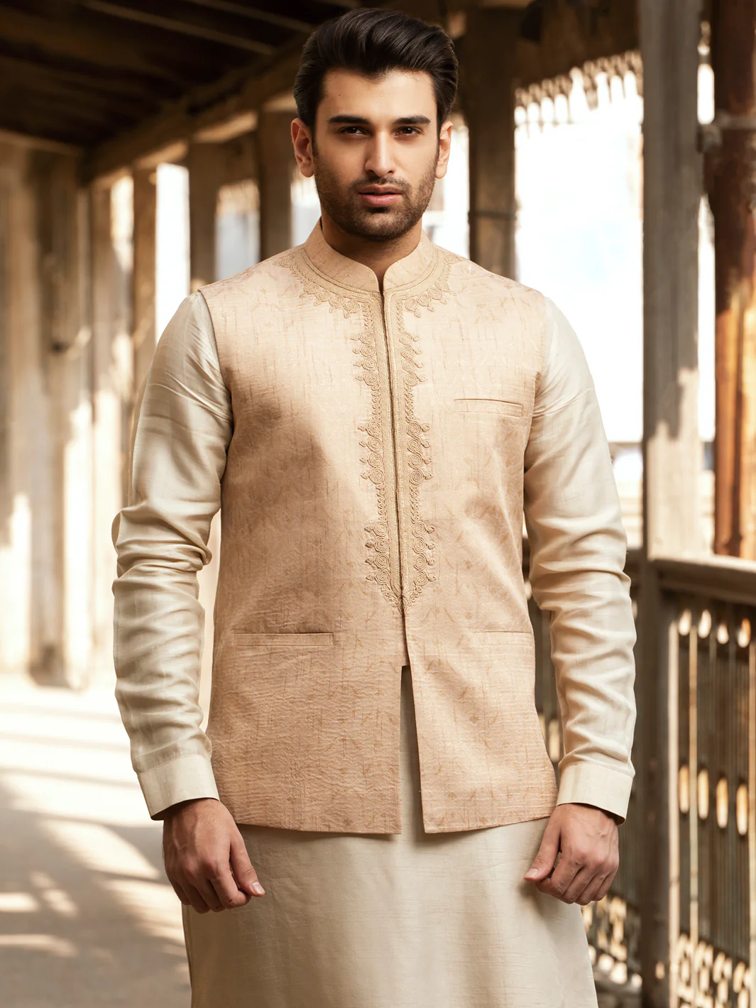 Beige Waistcoat - AL-WC-491