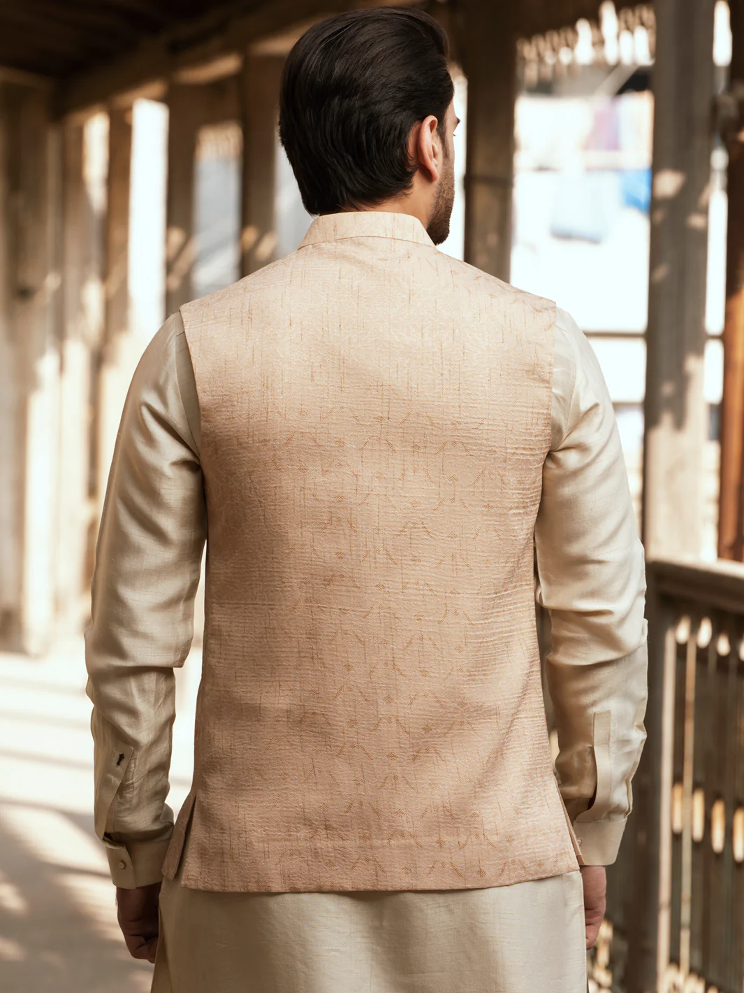 Beige Waistcoat - AL-WC-491 - Image 4