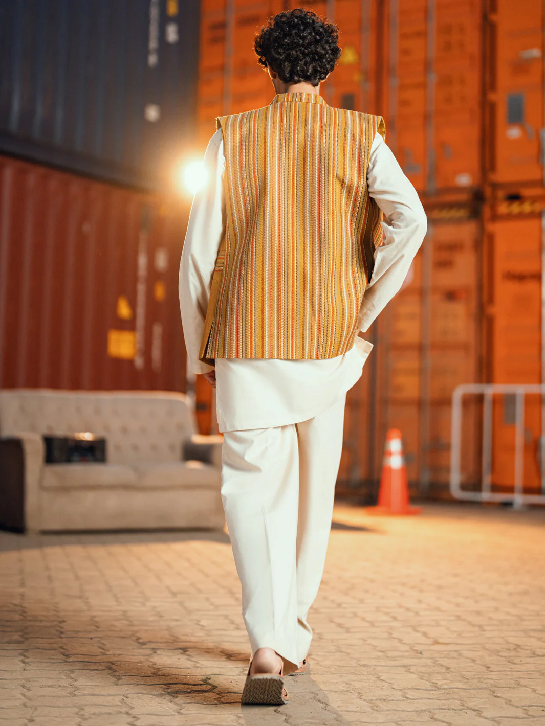Mustard Formal Waistcoat - AL-WC-493 - Image 6