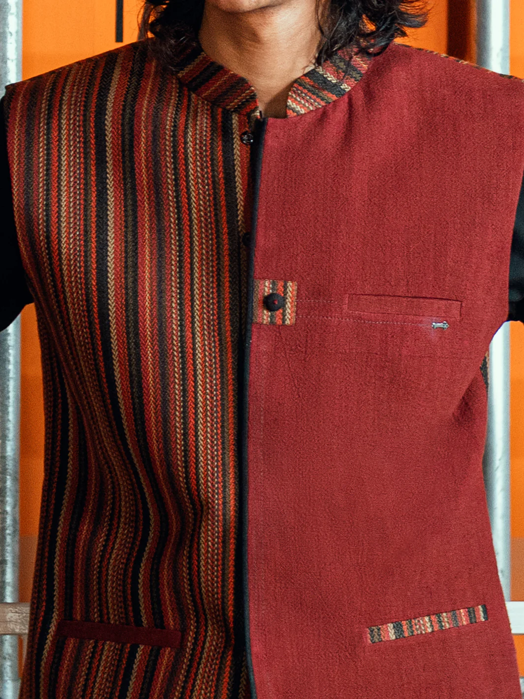 Maroon Formal Waistcoat - AL-WC-495 - Image 5