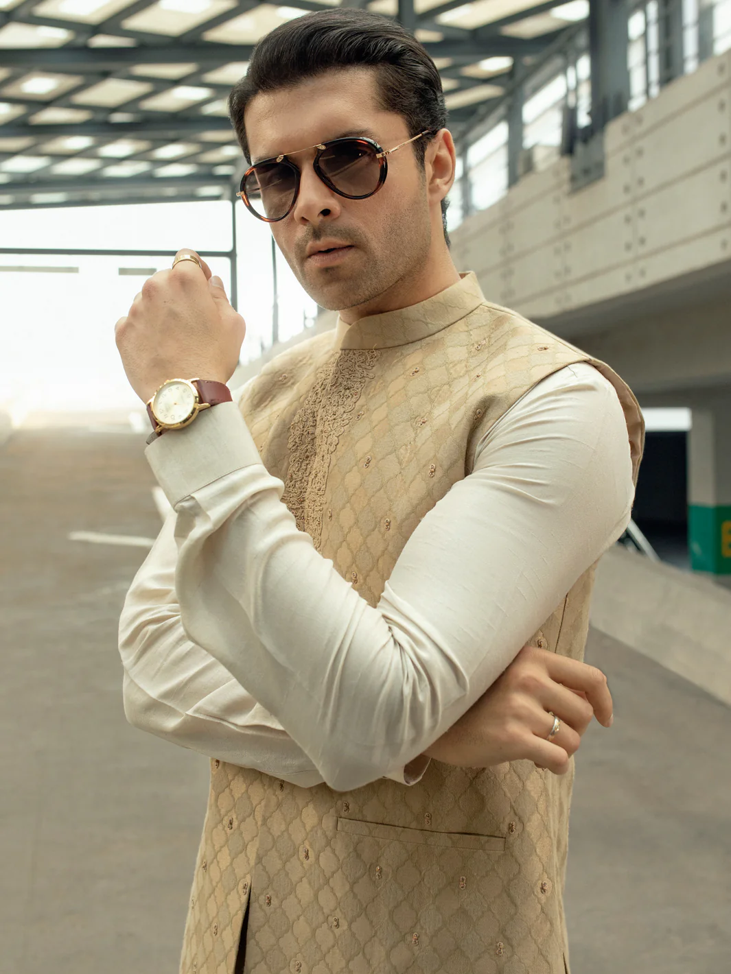 Beige Waistcoat - AL-WC-497 - Image 3