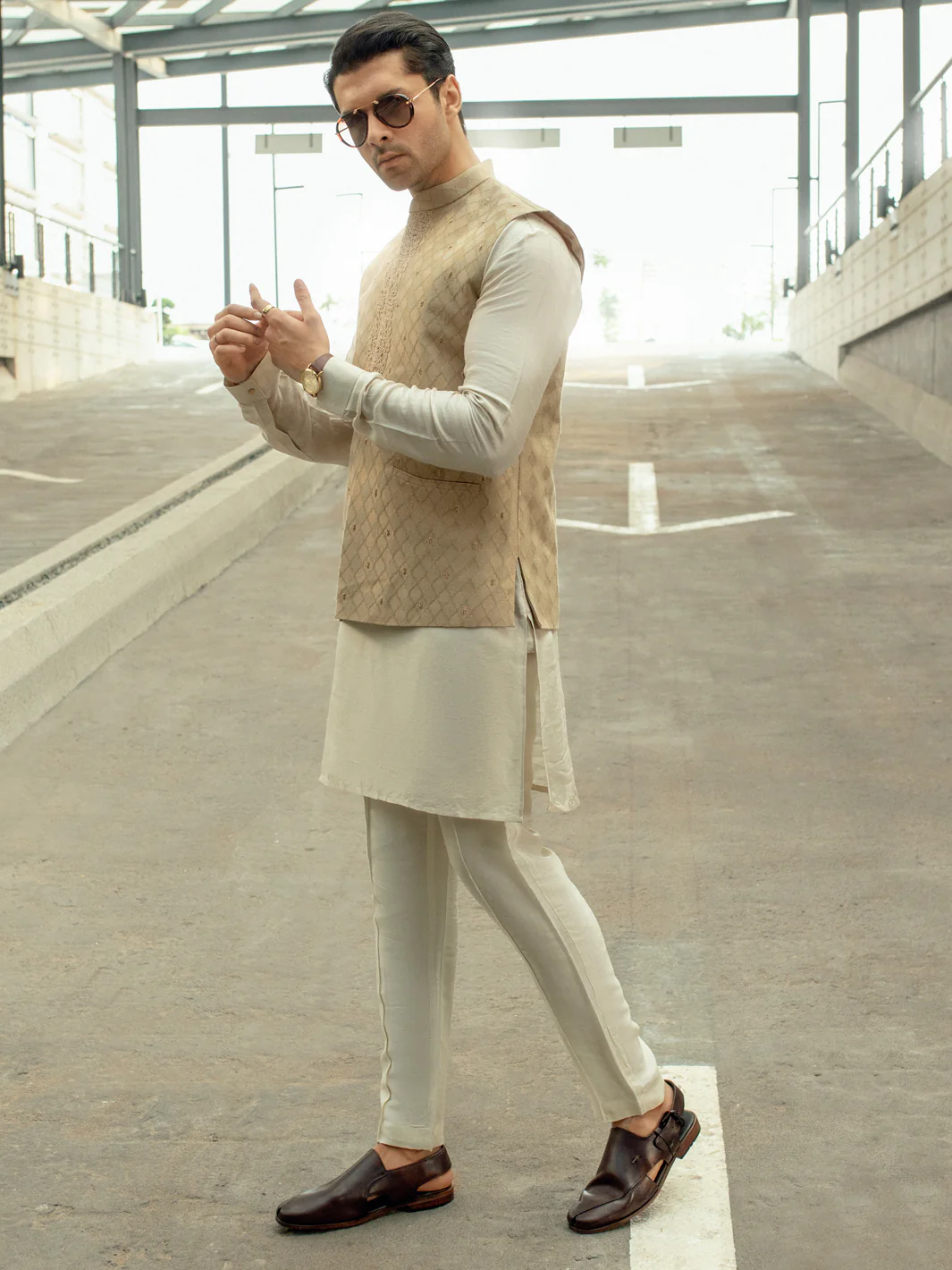 Beige Waistcoat - AL-WC-497 - Image 4