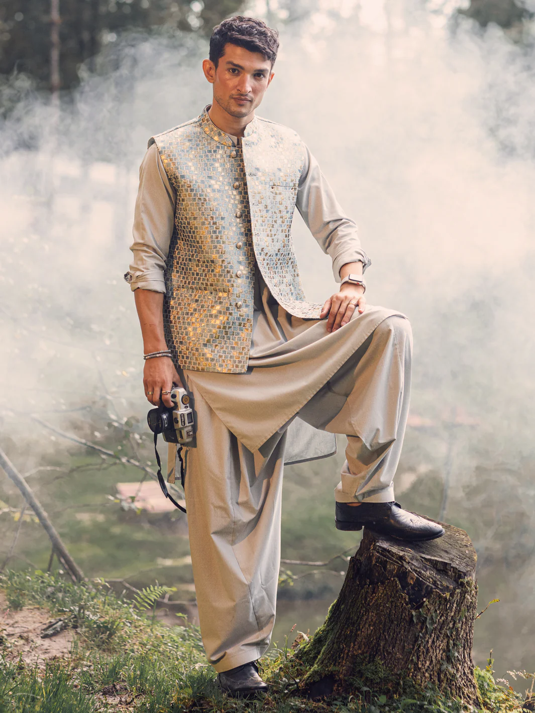 Light Blue Waistcoat - AL-WC-499 - Image 2