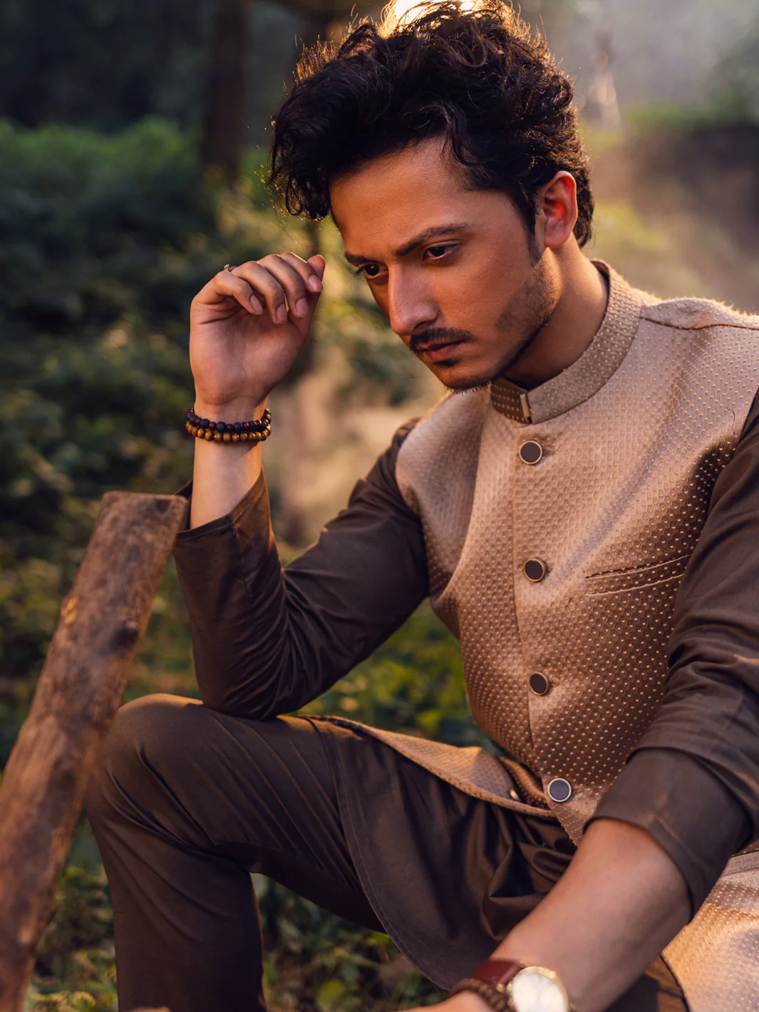 Beige Waistcoat - AL-WC-515 - Image 2