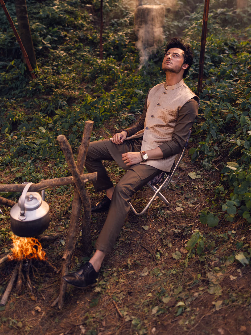 Beige Waistcoat - AL-WC-515 - Image 3