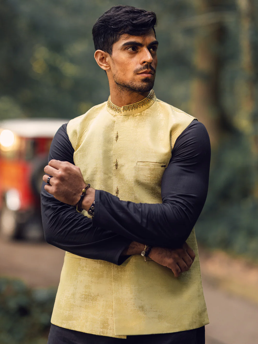 Pistachio Green Waistcoat - AL-WC-519 - Image 2