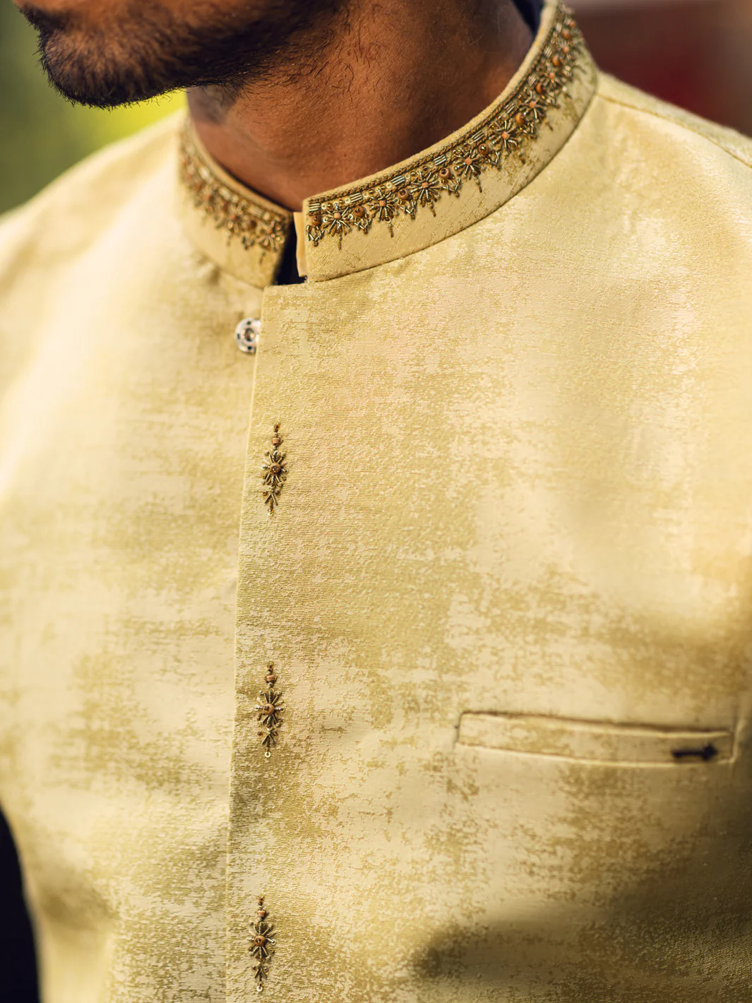 Pistachio Green Waistcoat - AL-WC-519 - Image 3