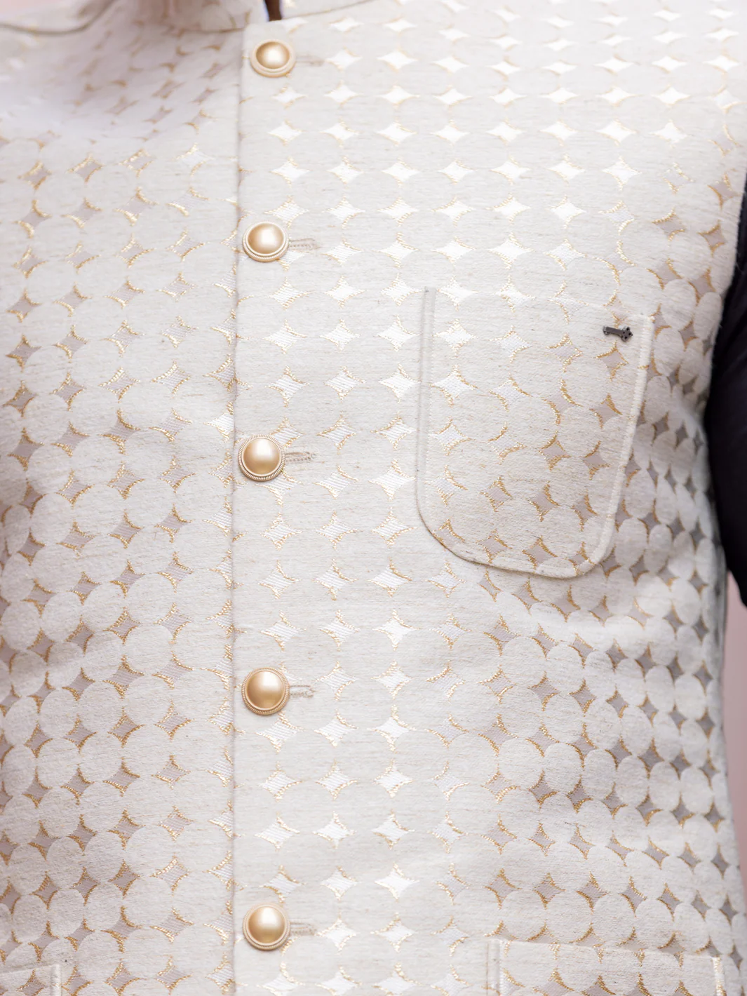 Off White Blended Waistcoat - AL-WC-523 - Image 4