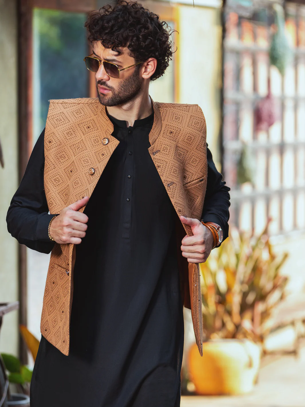 Light Brown Blended Waistcoat - AL-WC-525 - Image 2