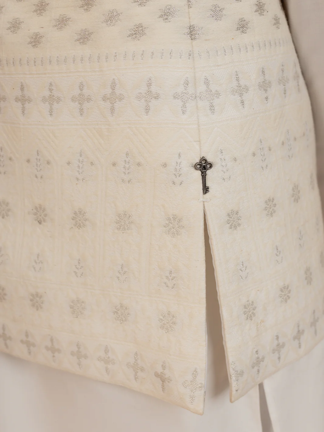 Cream Blended Waistcoat - AL-WC-543A - Image 2