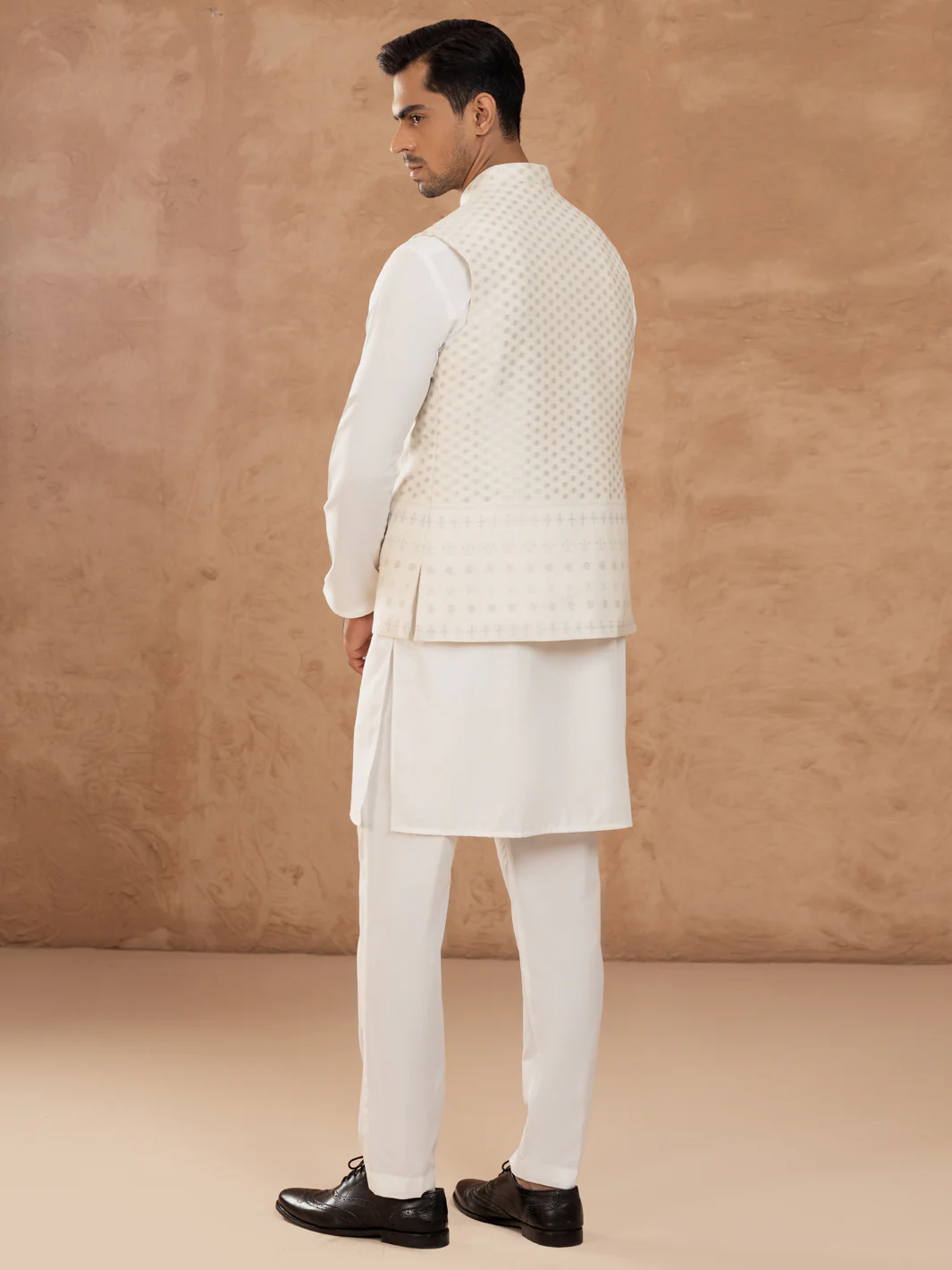 Cream Blended Waistcoat - AL-WC-543A - Image 3
